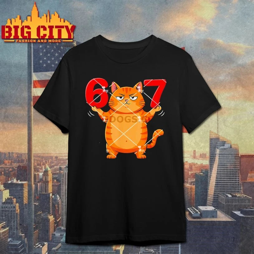 Cat 67 Six Seven Meme shirt