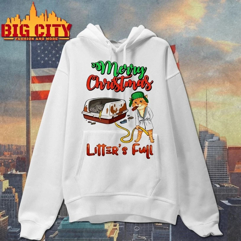 Cat Merry Christmas Litter’s Full Holidays Xmas Cigarettes shirt
