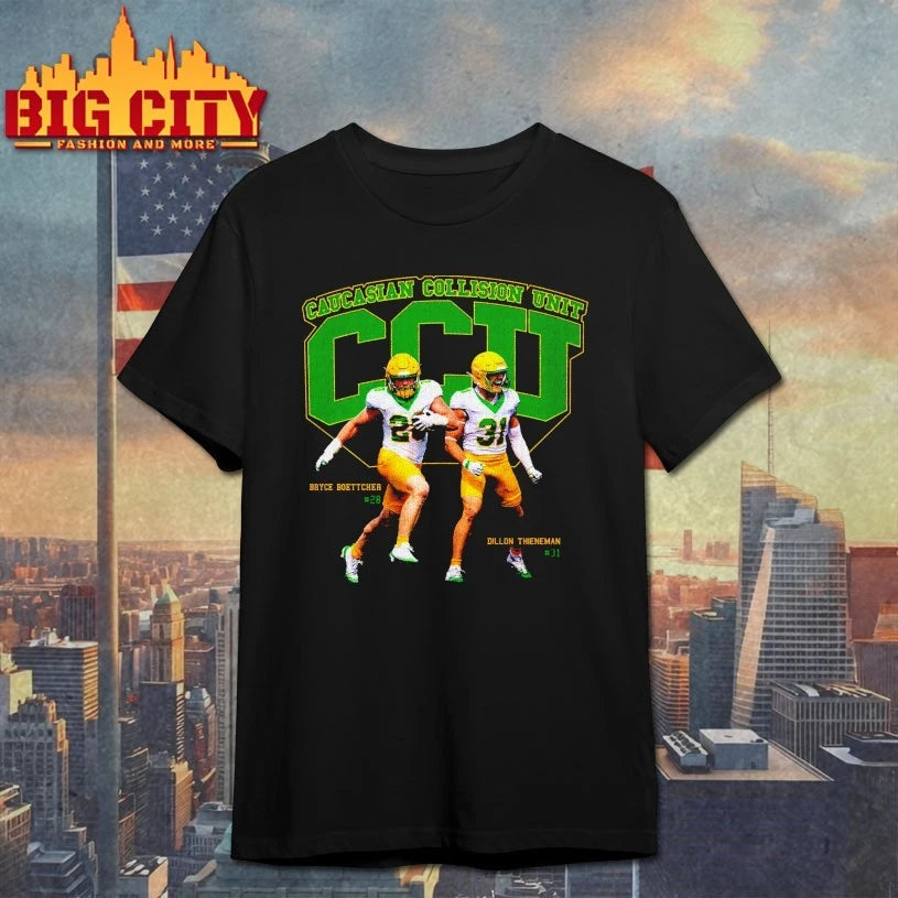 Caucasian Collision Unit Bryce Boettcher #28 Dillon Thieneman #31 shirt