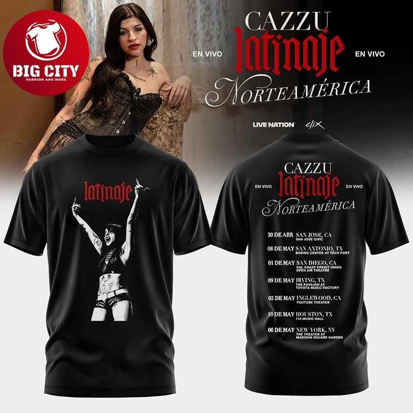 Cazzu Latinaje En Vivo North American 2026 Tour Two Sided Shirt
