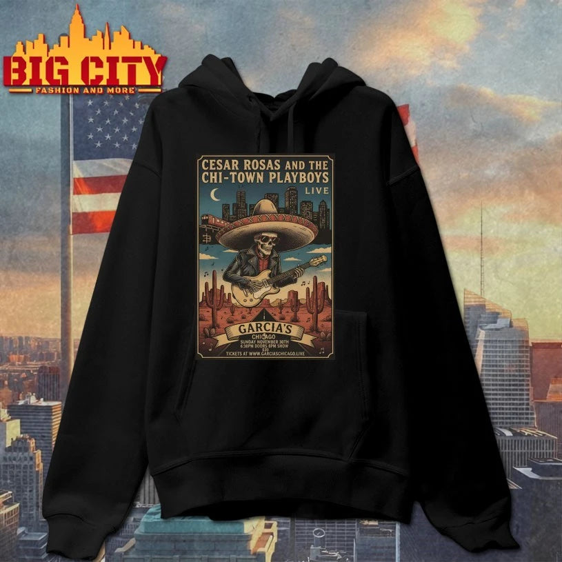 Cesar Rosas Dec 20 2025 Garcia’s in Chicago IL Poster shirt