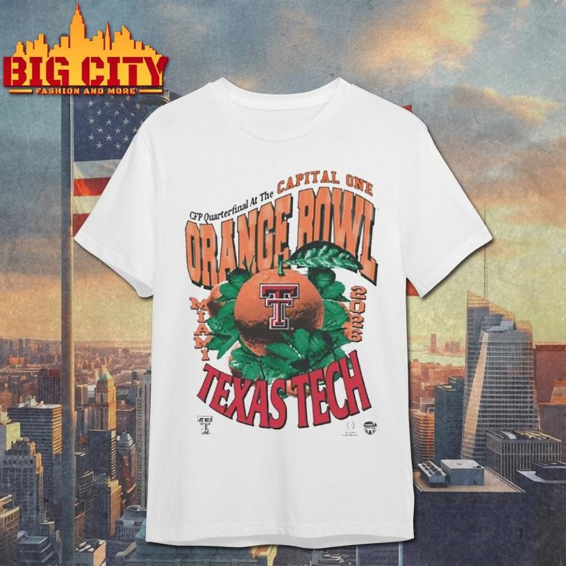 Cfp Quarterfinal At The Capital One Orange Bowl Texas Tech Red Raiders Miami 2025 Shirt