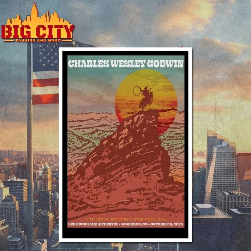 Charles Wesley Godwin 10.15.2025 Red Rocks In Morrison CO Poster Shirt