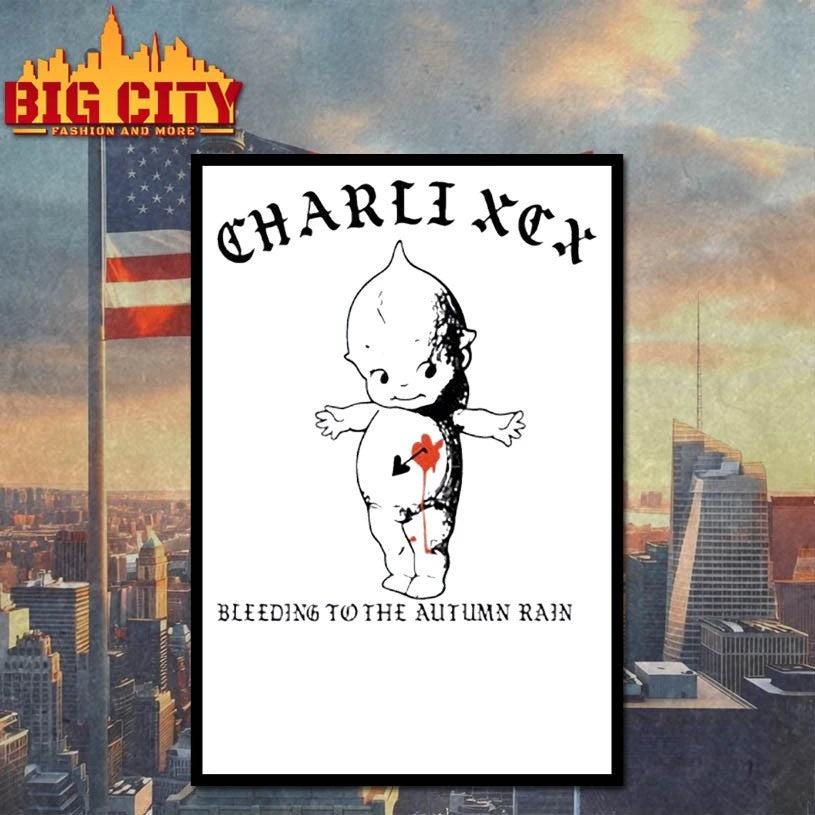 Charli Xcx Brat Tattoo Kewpie Bleeding to the autumn rain shirt