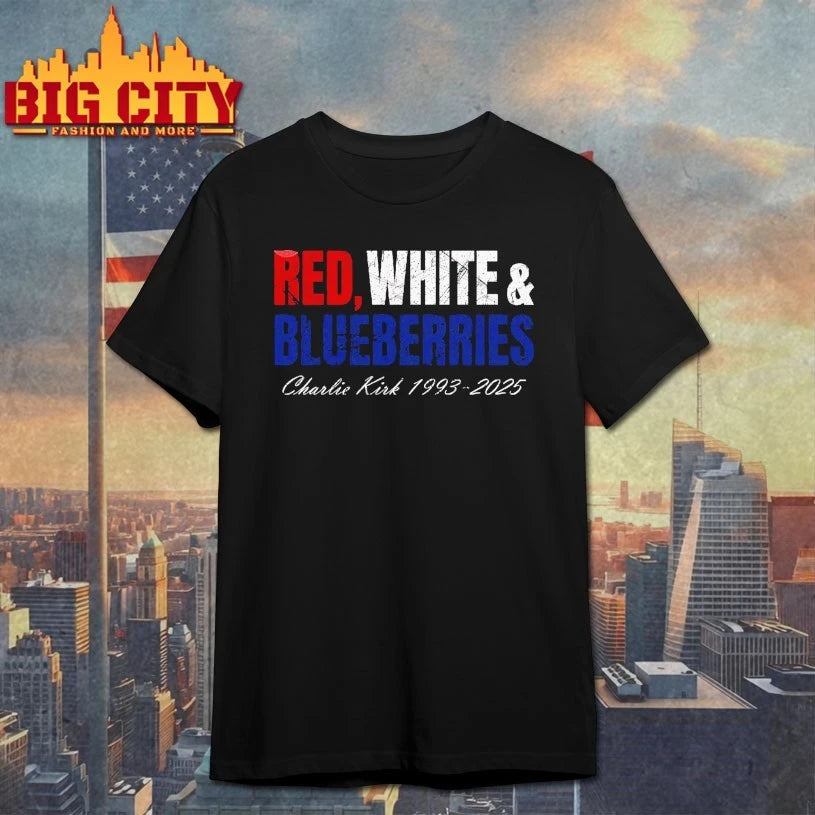 Charlie Kirk 1993 2025 Red White And Blueberries Shirt