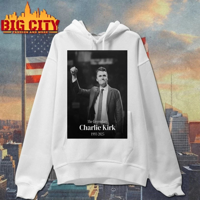 Charlie Kirk at Western Michigan University in Kalamazoo Poster shirt