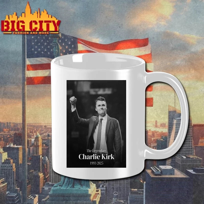 Charlie Kirk at Western Michigan University in Kalamazoo Poster shirt