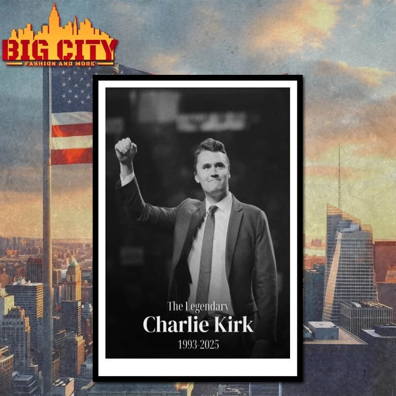 Charlie Kirk at Western Michigan University in Kalamazoo Poster shirt