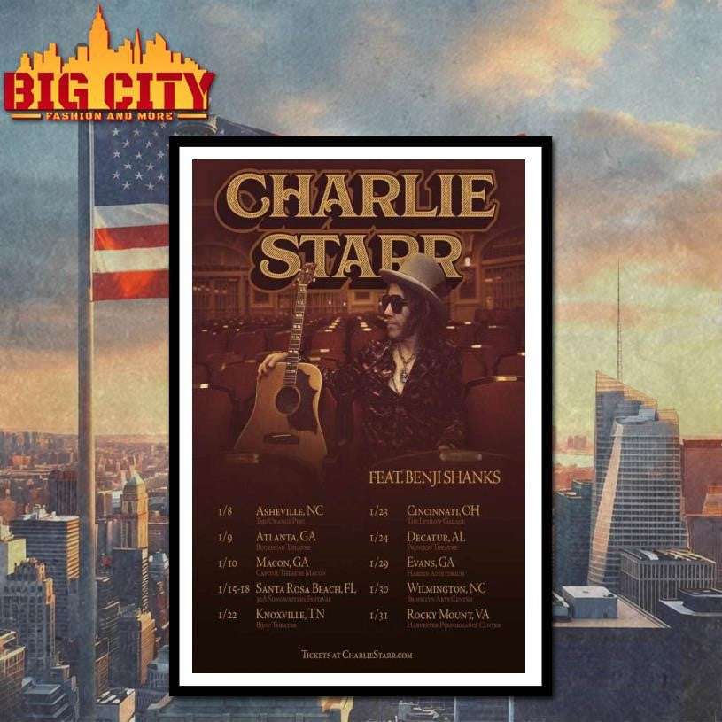 Charlie Starr Tour Acoustic 2026 Poster shirt