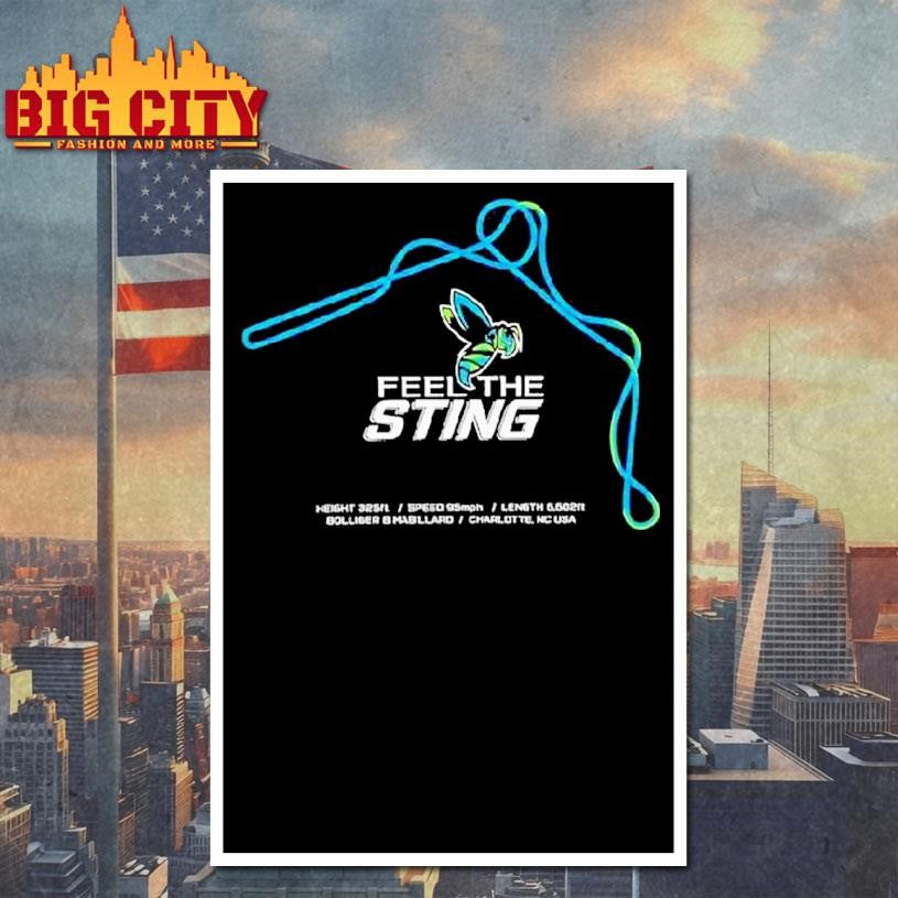 Charlotte Hornets Nba Team Feel The Sting Hornet Logo Shirt