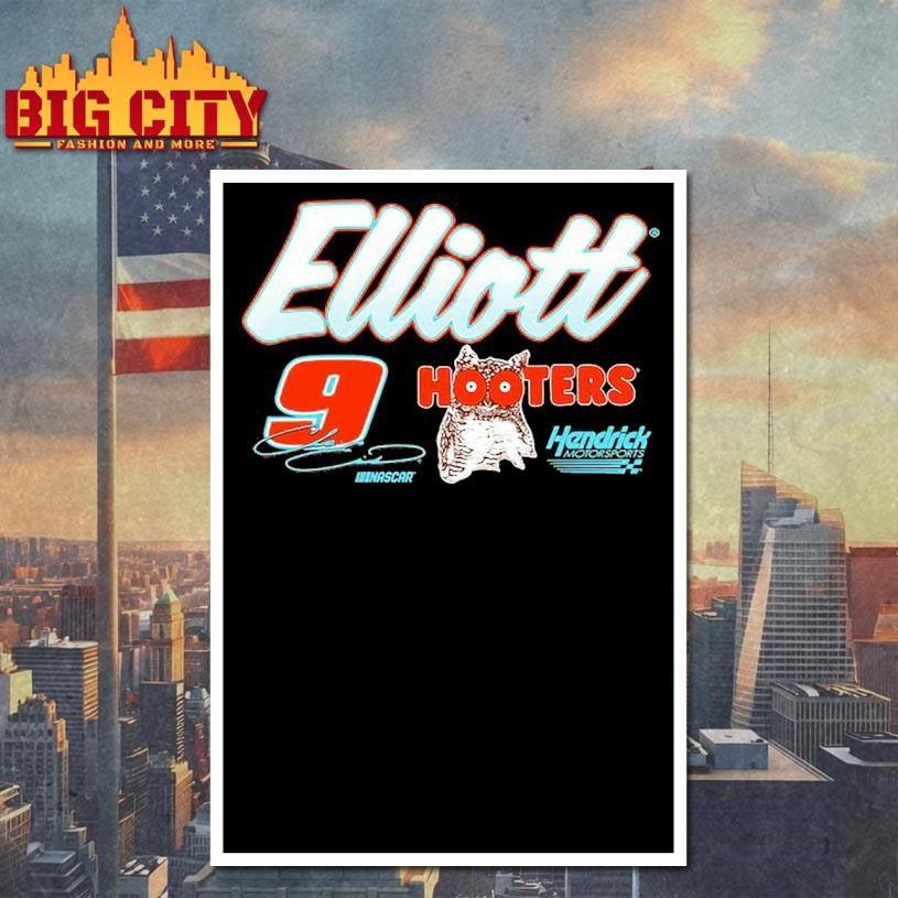Chase Elliott Hendrick Motorsports Team Collection 9 Hooters Shirt