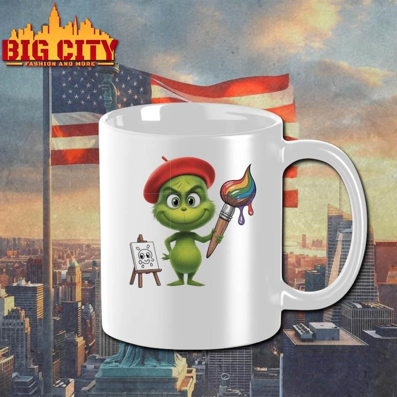 Chibi grinch painting christmas shirt