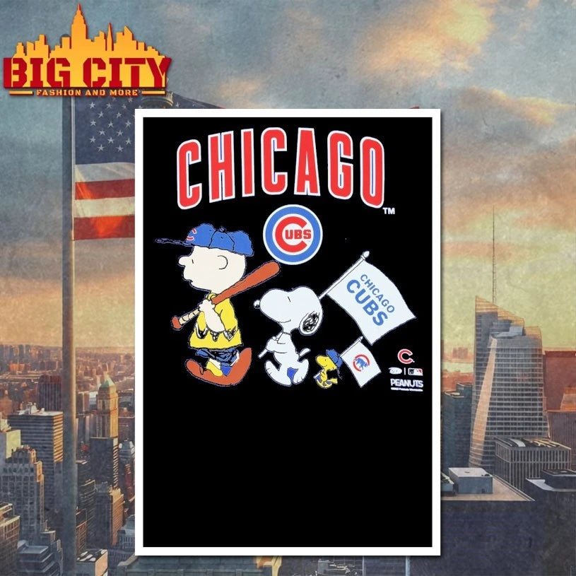Chicago Cubs Toddler Peanuts Flag shirt