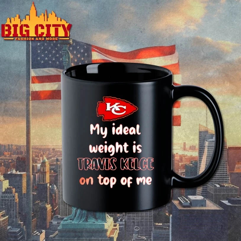 Chiefs My Ideal Weight Is Travis Kelce On Top Of Me Shirt