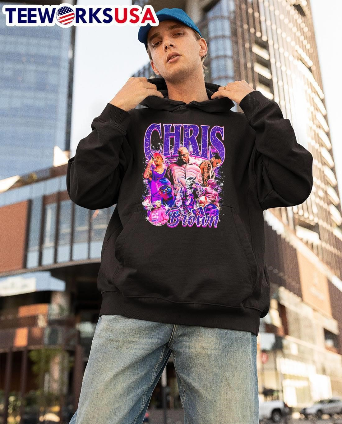 Chris Brown Hip Hop Artist Vintage Aesthetic Collage shirt