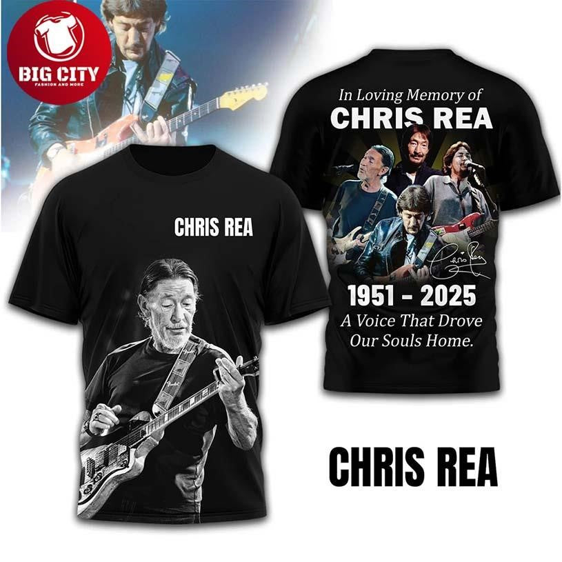 Chris Rea A Voice That Drove Our Souls Home Two Sided Shirt
