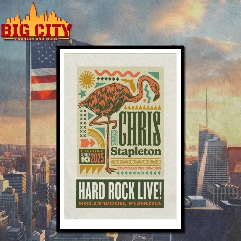 Chris Stapleton Tour Hollywood, FL 10.10.2025 Poster shirt