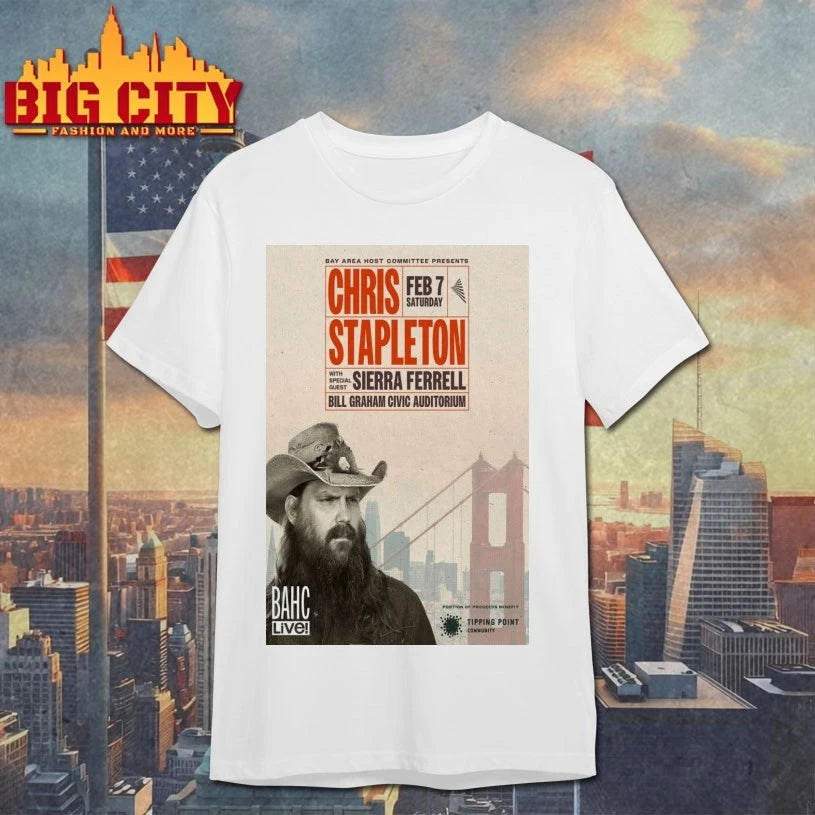Chris Stapleton Tour San Francisco CA Feb 7 2025 Poster Shirt