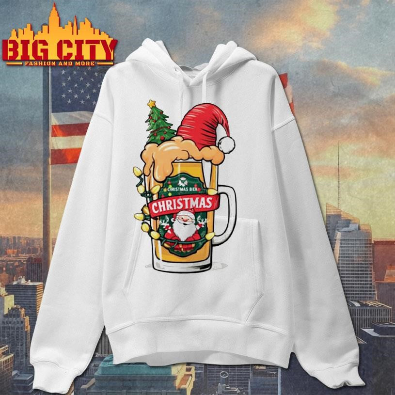 Christmas Beer Santa Mug Shirt Funny Holiday Party Shirt
