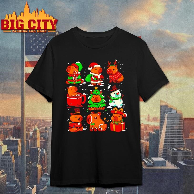 Christmas Capybaras 2025 cute style shirt