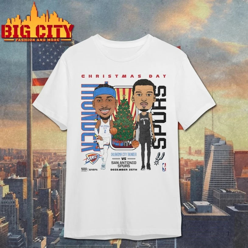 Christmas Day 2025 NBA Match Up Thunder Vs. Spurs shirt