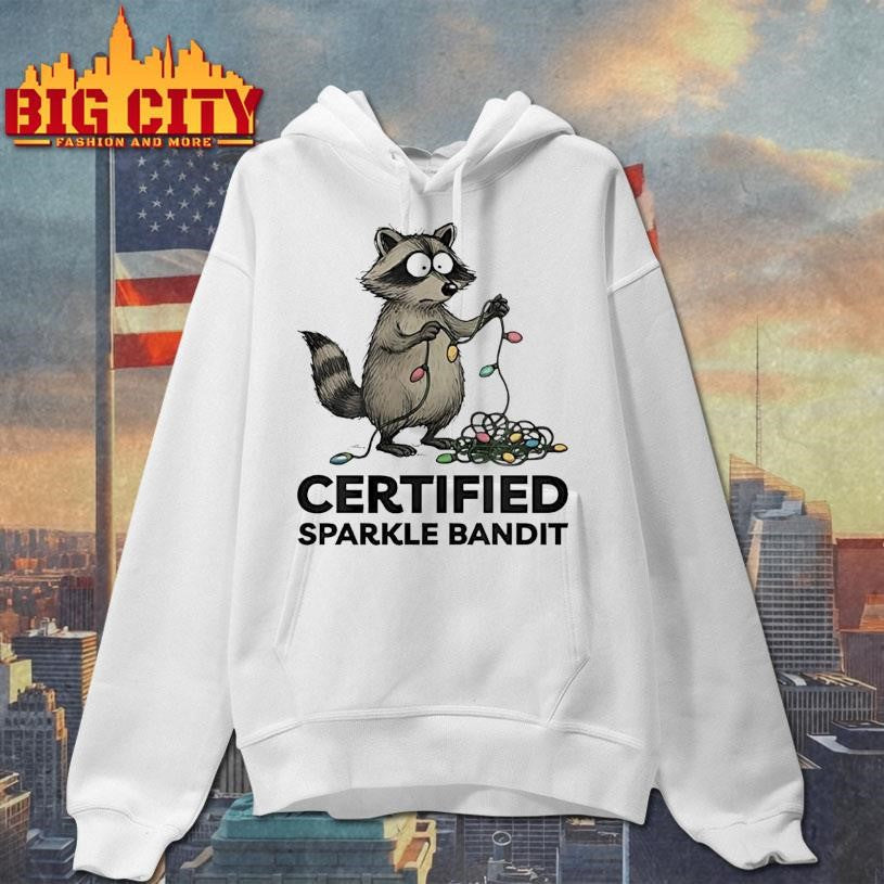 Christmas Raccoon holiday certified sparkle bandit shirt