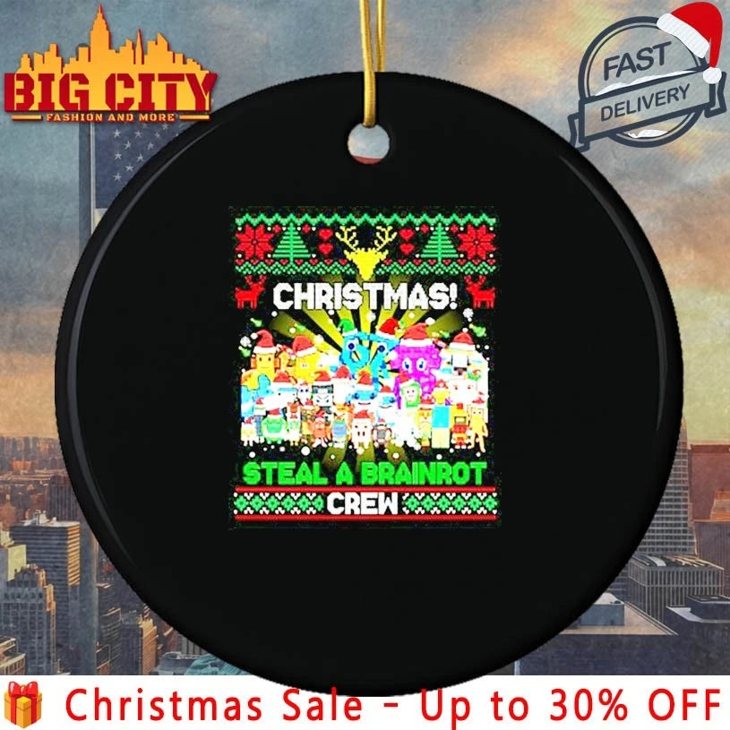 Christmas Steal A Brainrot Crew ugly christmas shirt