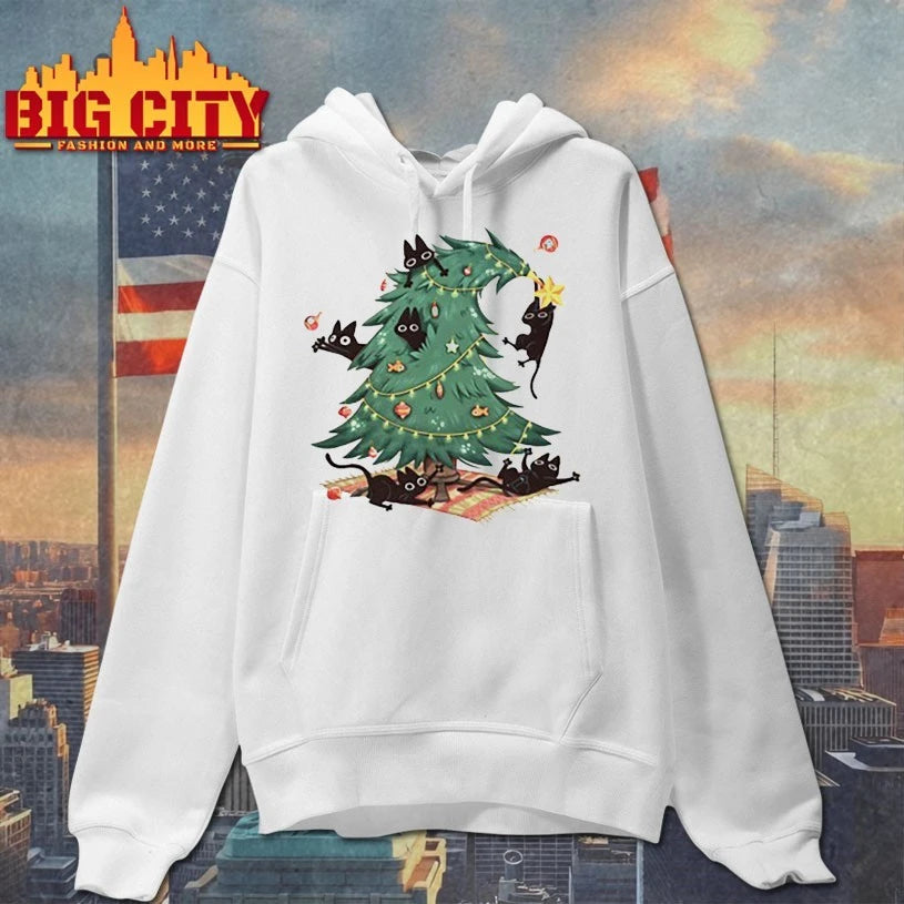 Christmas Tree And black Cat 2025 shirt