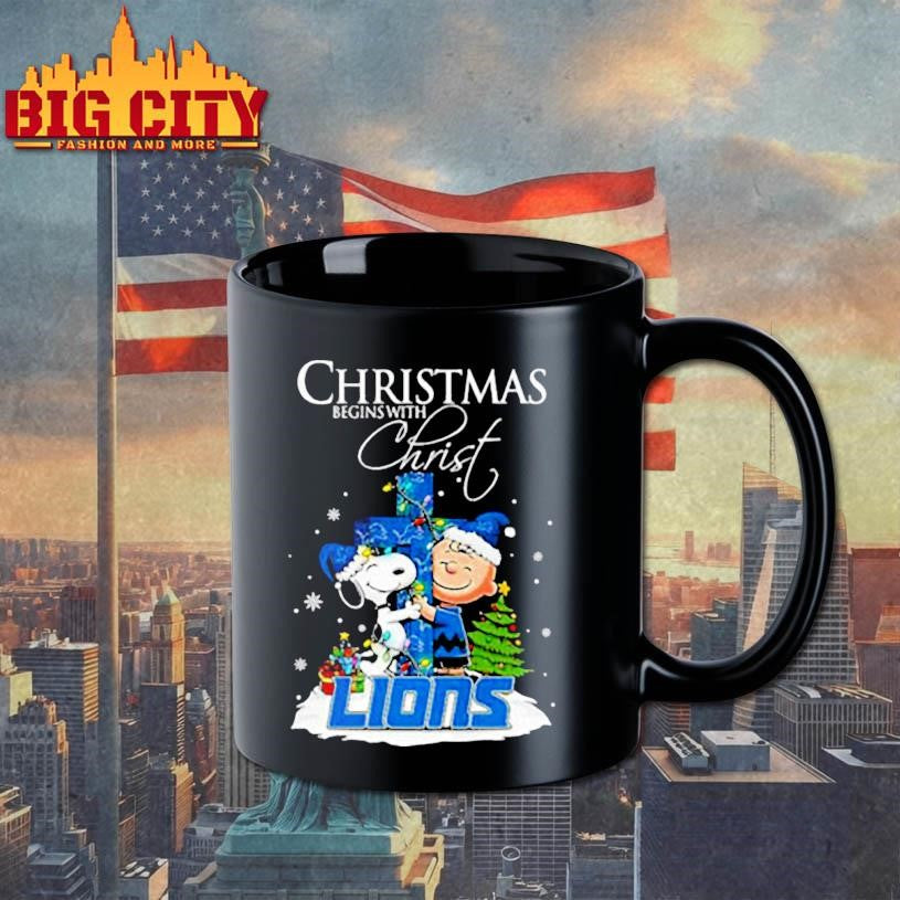 Christmas begins with Christ Detroit Lions shirt