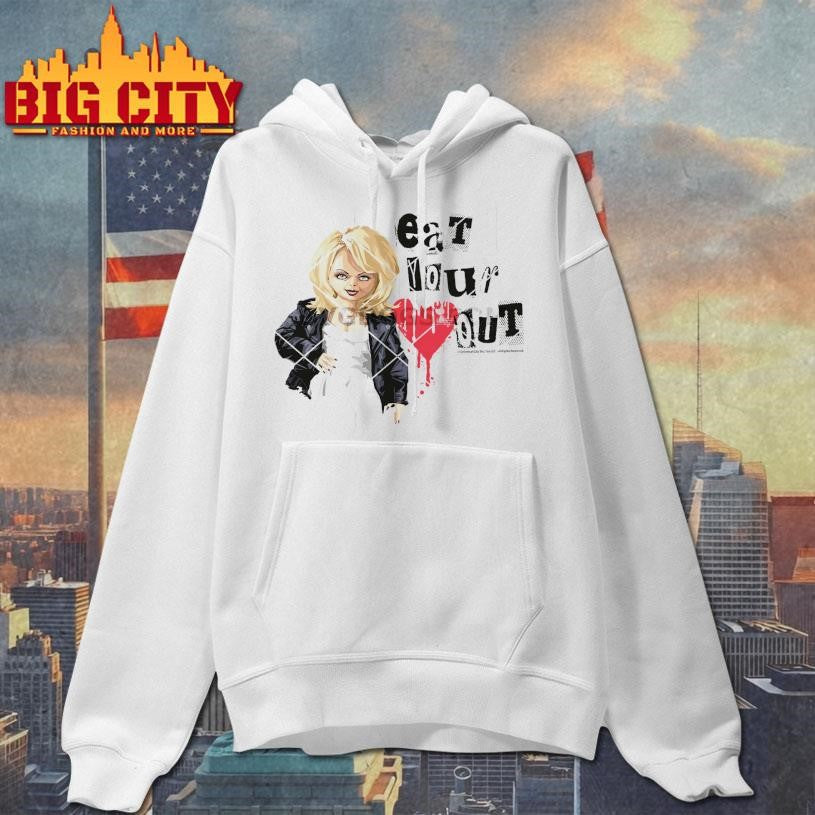 Official Chucky Tiffany Valentine Eat Your Out Dripping Heart Shirt