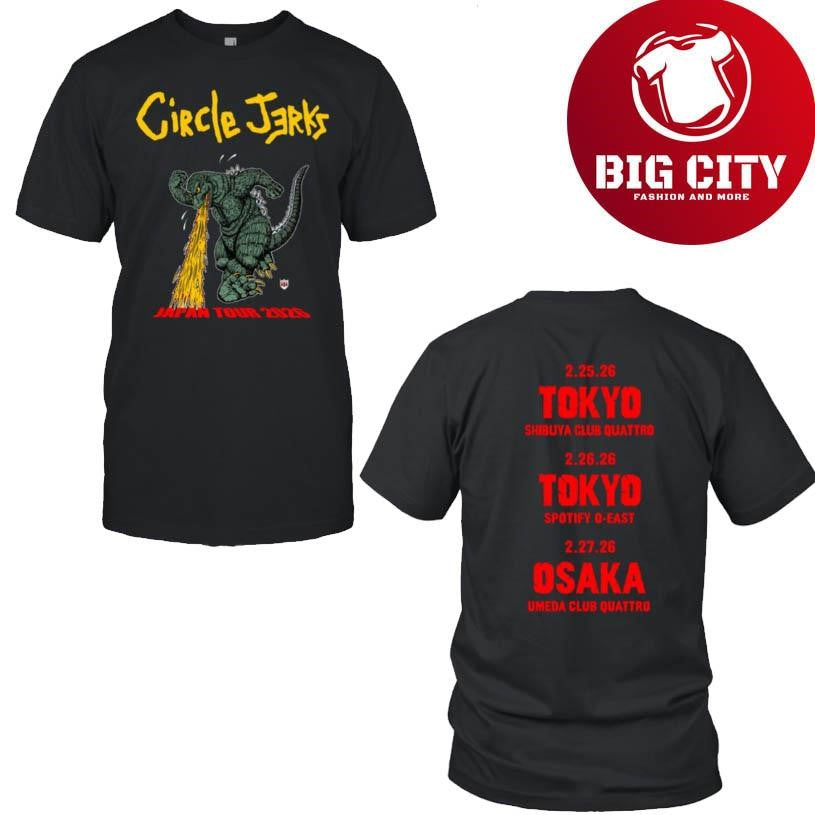 Circle Jerks Japan 2026 Concert Two Sided Shirt