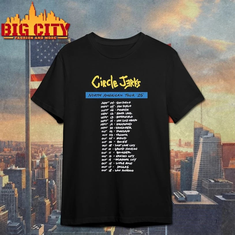 Circle Jerks North American Tour 2025 Shirts