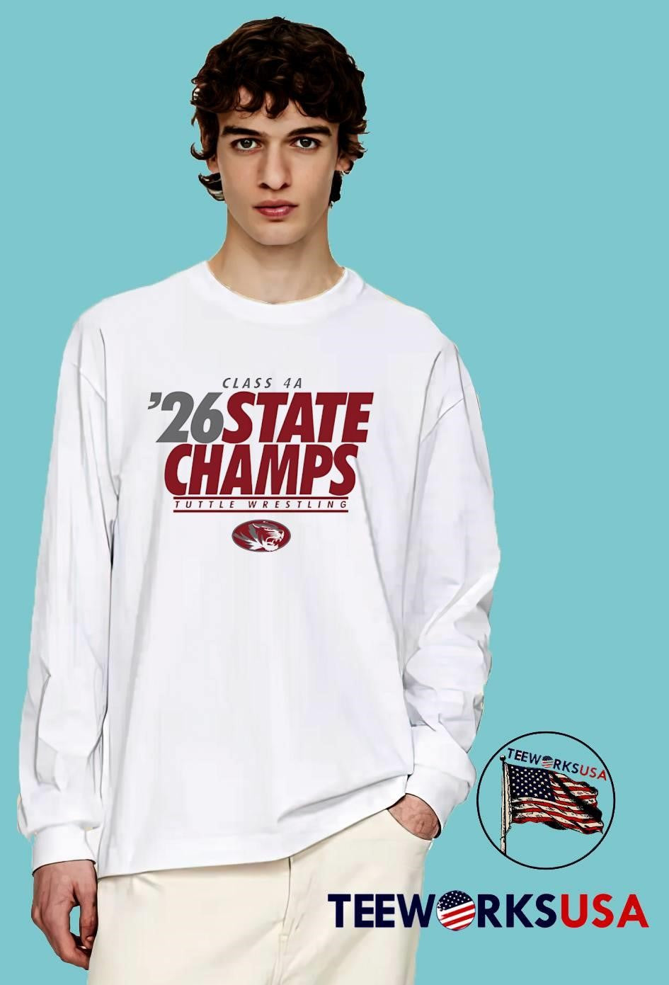 Class 4A 2026 State Champs Tuttle Wrestling Team shirt