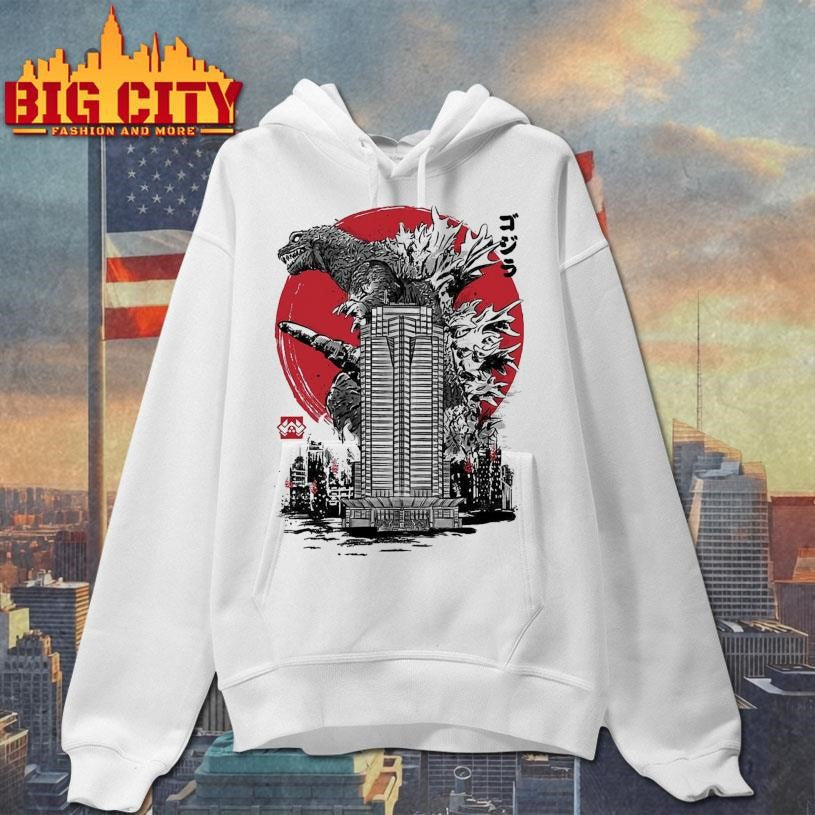 Classic kaiju attack on Nakatomi Shirt
