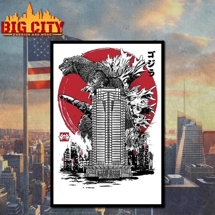 Classic kaiju attack on Nakatomi Shirt