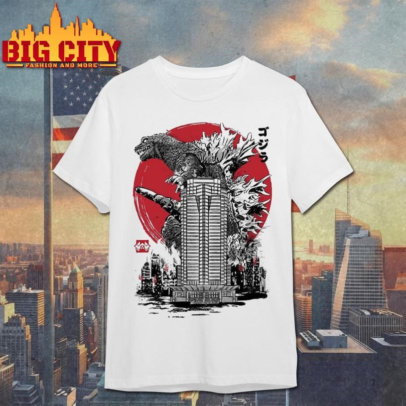 Classic kaiju attack on Nakatomi Shirt