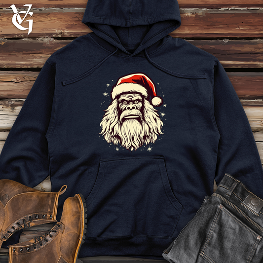 Retro Santa Sasquatch Midweight Hooded Sweatshirt