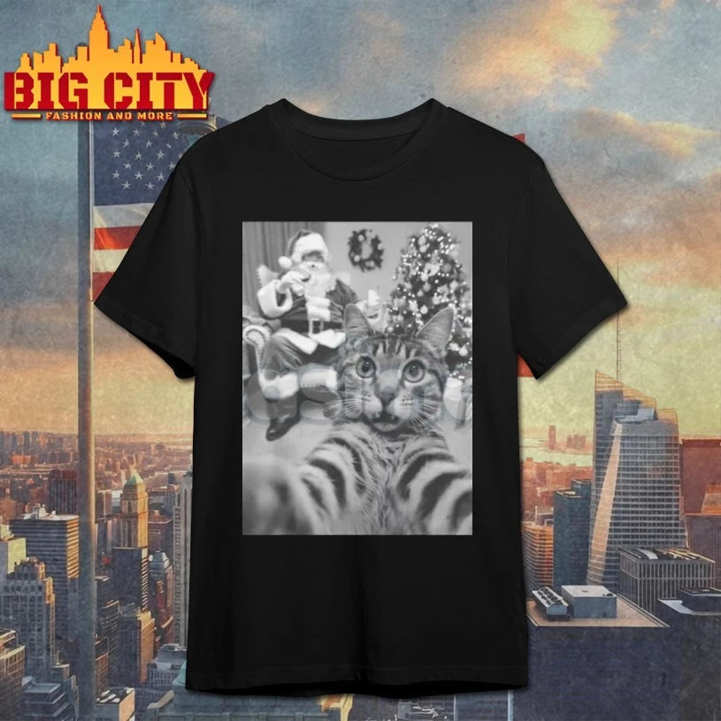 Claws and Claus cat Christmas Graphic shirt