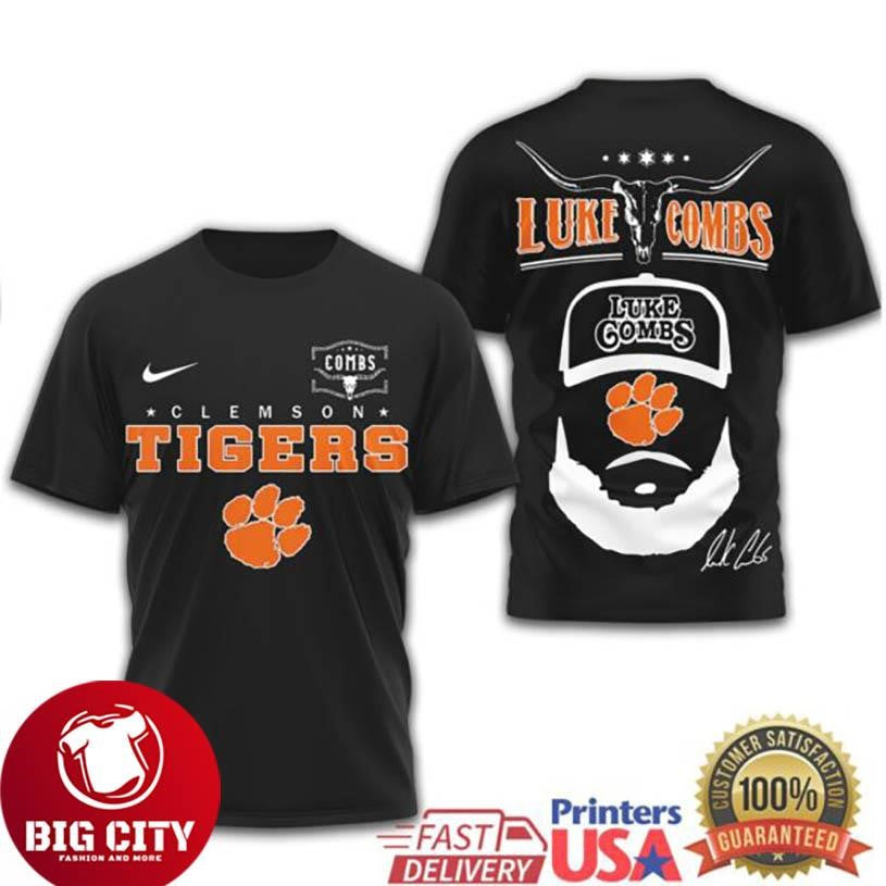 Clemson Tigers Official NCAA Luke Combs Two Sided Shirt
