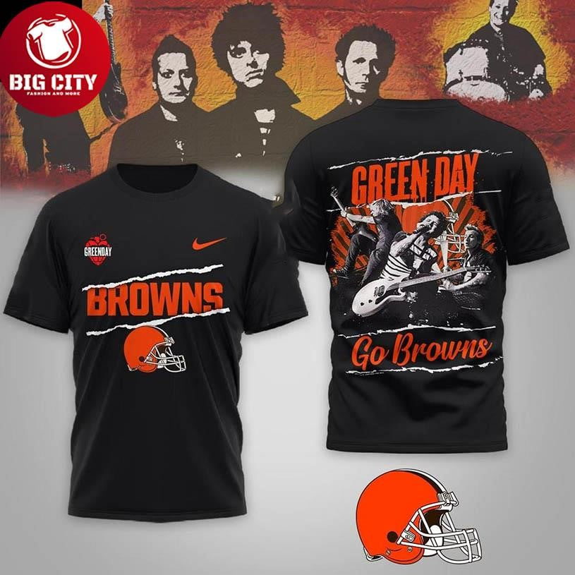 Cleveland Browns Green Day Saviors 2025 Go Browns Two Sided Shirt