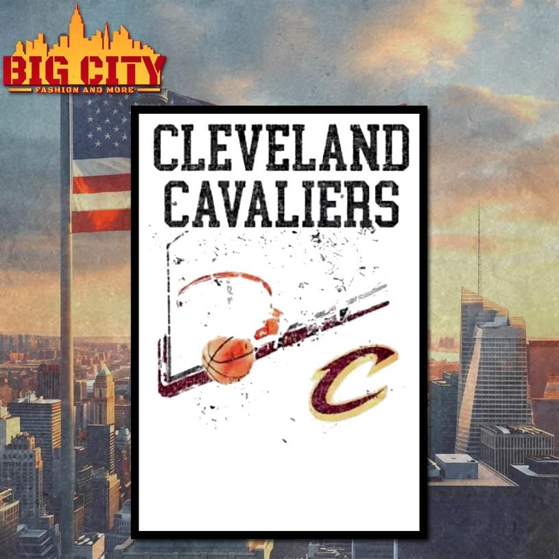 Cleveland Cavaliers White Glass Shattered Shirt