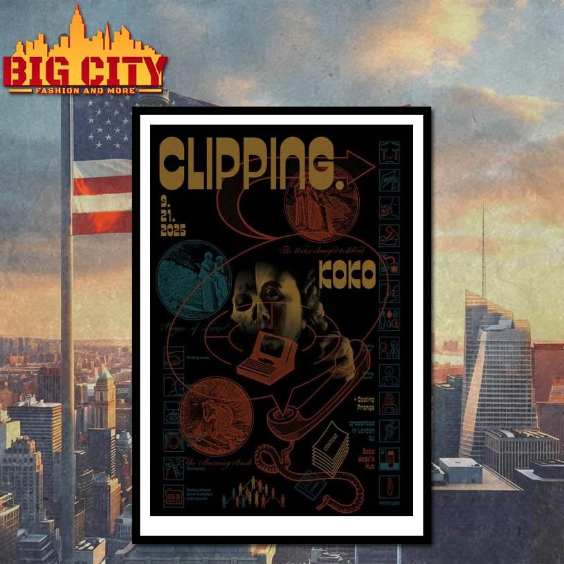 Clipping 09 21 2025 KOKO London, UK Tour Poster Shirt