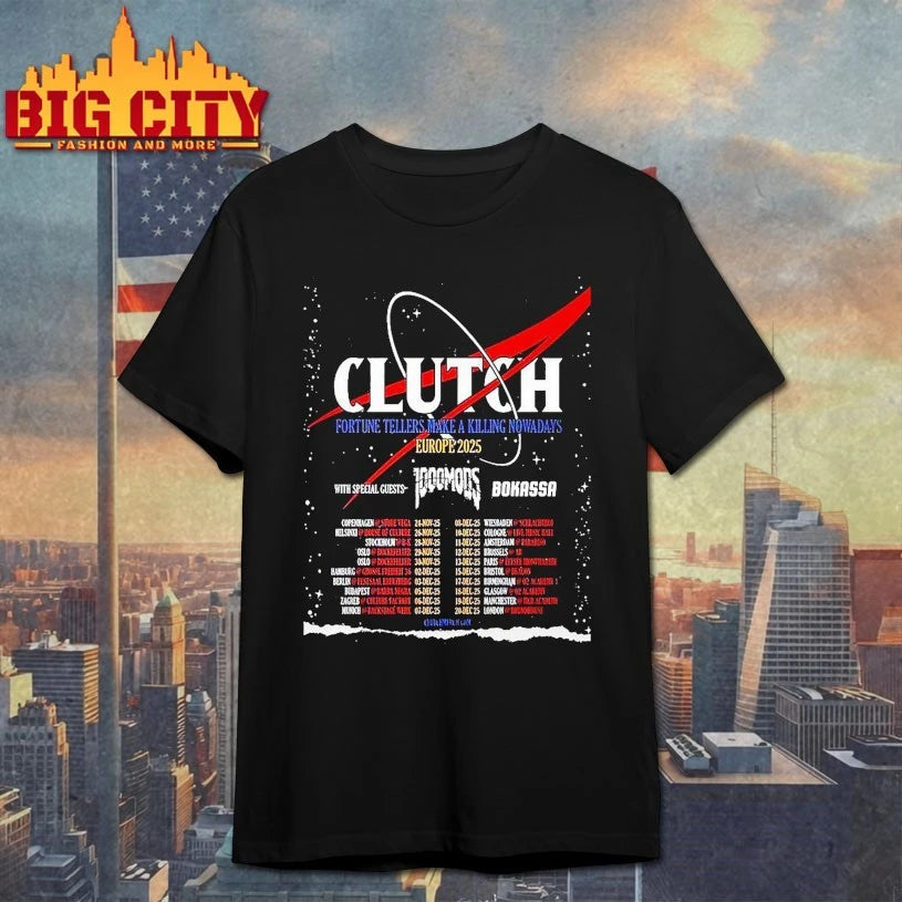 Clutch Fortune Europe 2025 Tour shirt