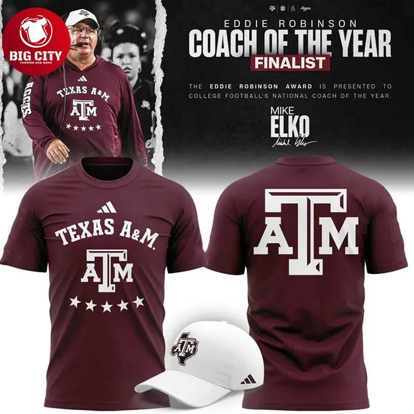 Coach Eddie Robinson Texas A&amp;M Football Two Sided Shirt