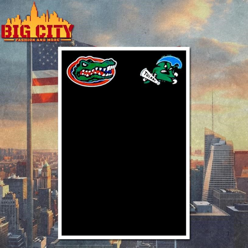 Coach Jon Sumrall Tulane Green Wave and Florida Gators logo shirt