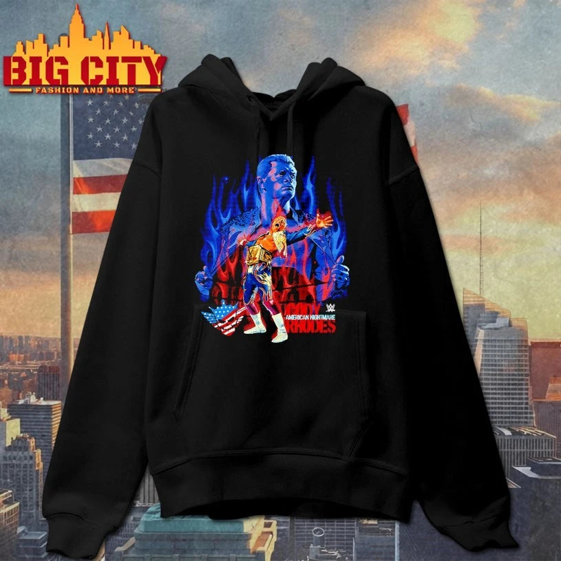 Cody Rhodes Flames graphic shirt