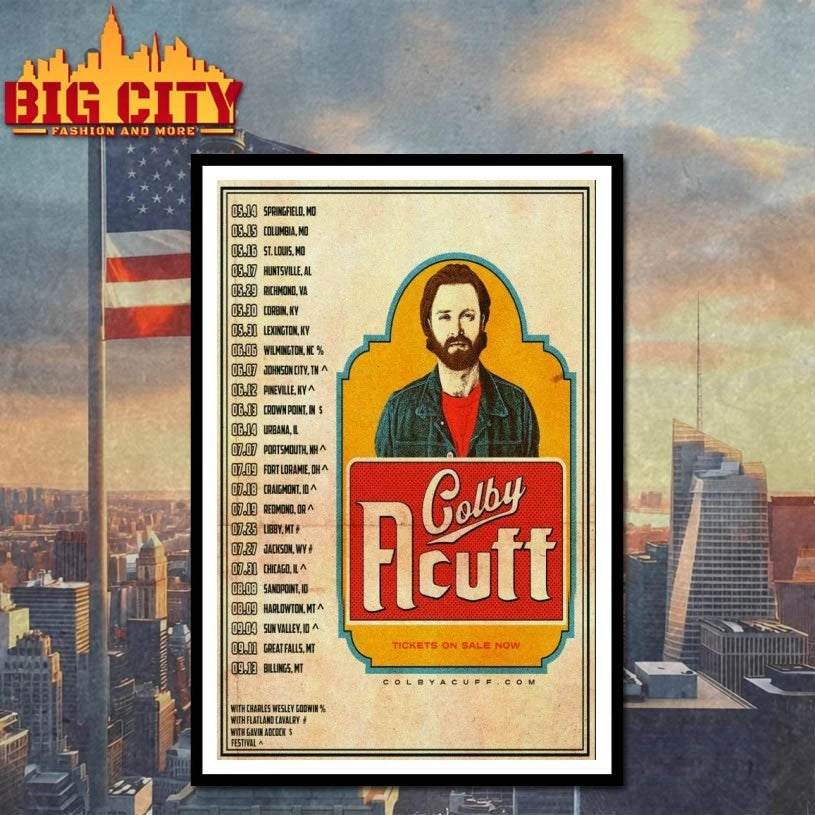 Colby Acuff Tour July &amp; Aug &amp; Sept 2025 Poster Shirt