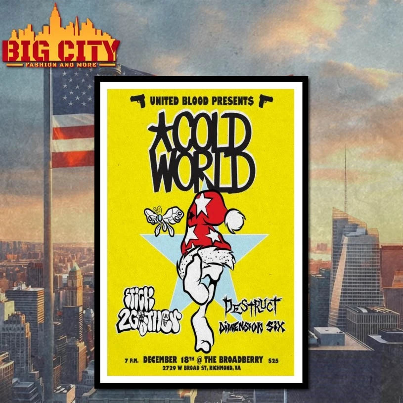 Cold World The Broadberry Richmond Dec 18 2025 Poster shirts