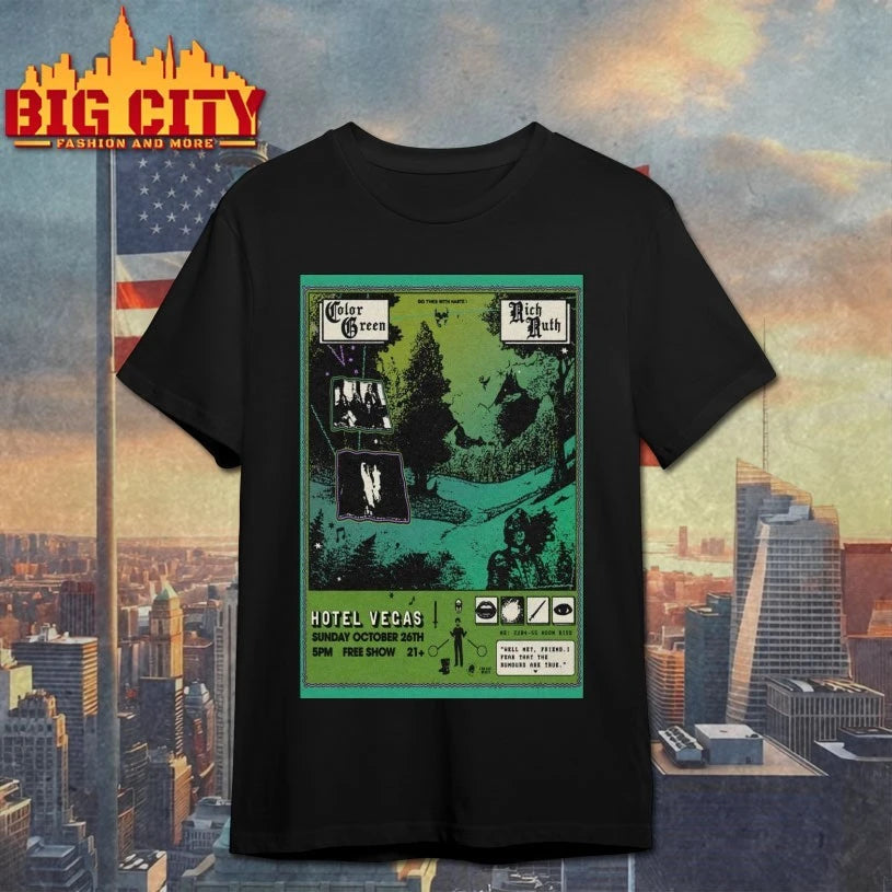Color Green + Rich Ruth Oct 26 2025 Mohawk Indoor, Austin, TX Poster shirt
