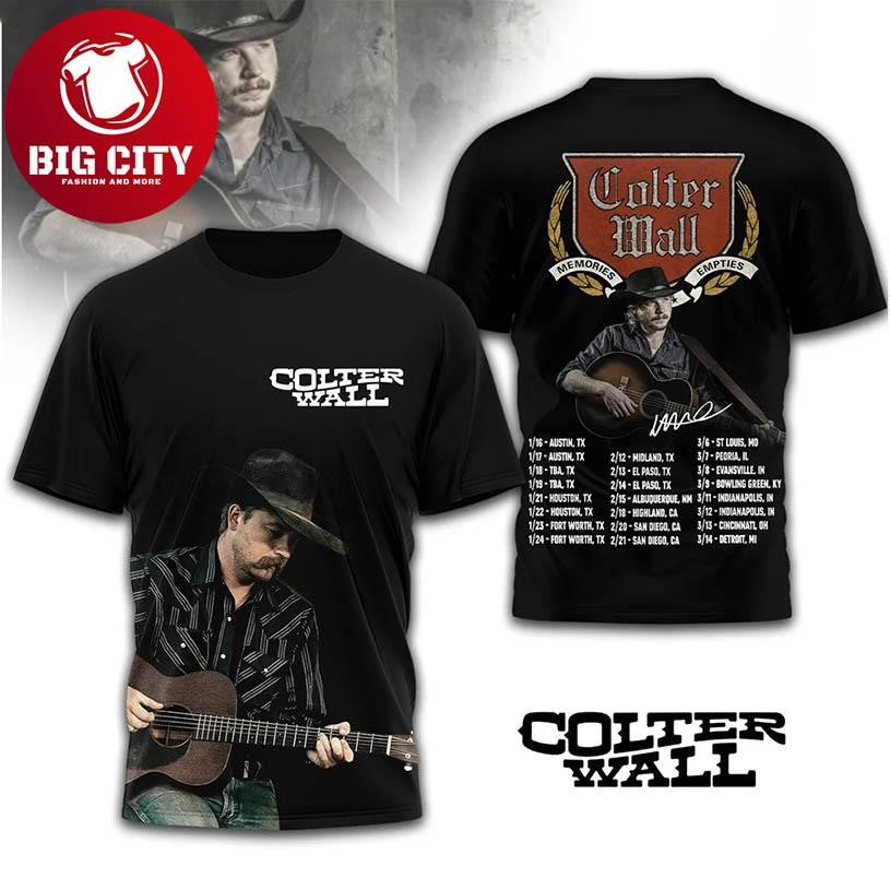Colter Wall Tour Country Folk Singer Fan Graphic Concert Two Sided Shirt
